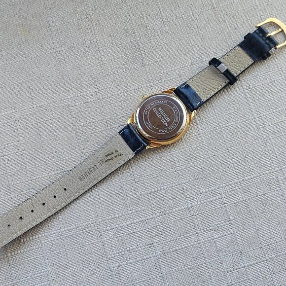 Wildlife Collection Wristwatch Analog Quartz Watch Black Genuine Leather Strap - Picture 10 of 12